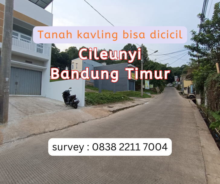 Tanah Kavling pinggir jalan di Cileunyi Bandung Timur-Bisa dicicil Tanpa BI Checking-0