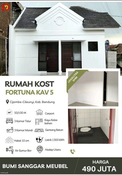 Dijual Kost Murah di Cinunuk Cibiru Bisa Cicilan Tanpa Bank-1